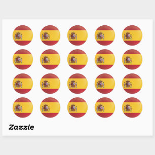 vlag van het Spaanse ringpictogram Ronde Sticker