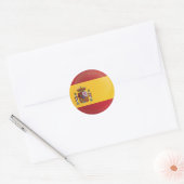 vlag van het Spaanse ringpictogram Ronde Sticker (Envelop)