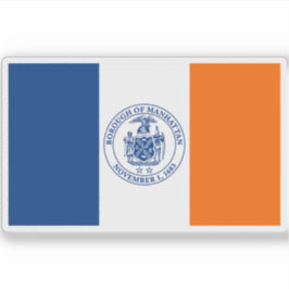 Vlag van het stadsdeel Manhattan Sticker