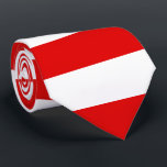 Vlag van het Stropdas Hessen<br><div class="desc">Stropdas met vlag van esse (Hessens),  ontworpen met twee horizontale banden van rood en wit</div>