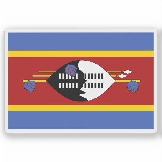 Vlag van het Swazi-volk, Republiek Zuid-Afrika Sticker (Voorkant)