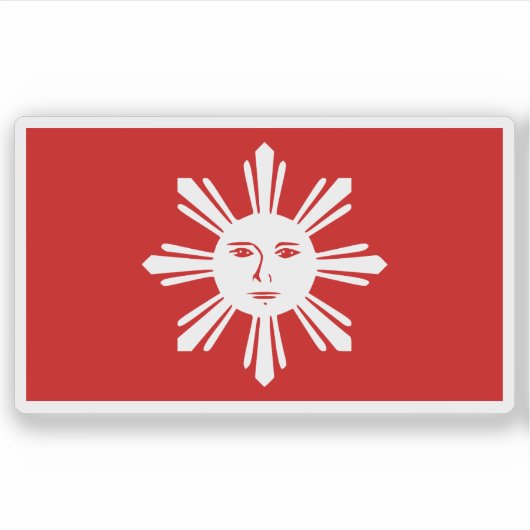 Vlag van het Tagalog volk Sticker (Voorkant)