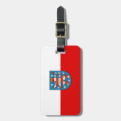 Vlag van het Thüringen-Bagagelabel Bagagelabel (Voorkant verticaal)