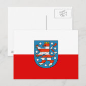 Vlag van het Thüringen-Briefkaart Briefkaart (Voorkant / Achterkant)