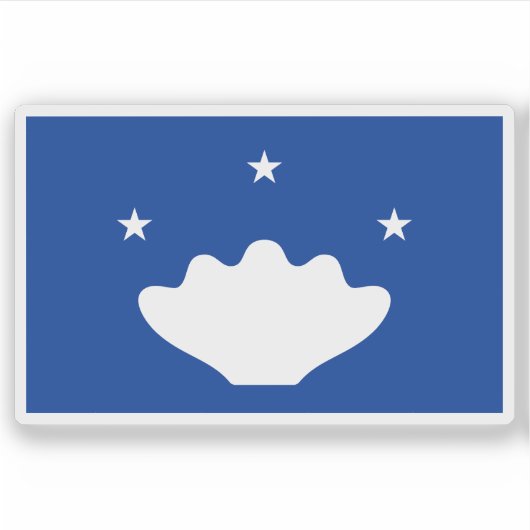 Vlag van het Tobiaanse volk, Micronesia, Oceanië Sticker (Voorkant)