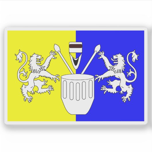Vlag van het Tooro-volk, Oeganda Sticker (Voorkant)