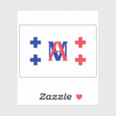 Vlag van het Tuʻi Tonga-rijk, Tonga (1845-1858) Sticker (Vel)