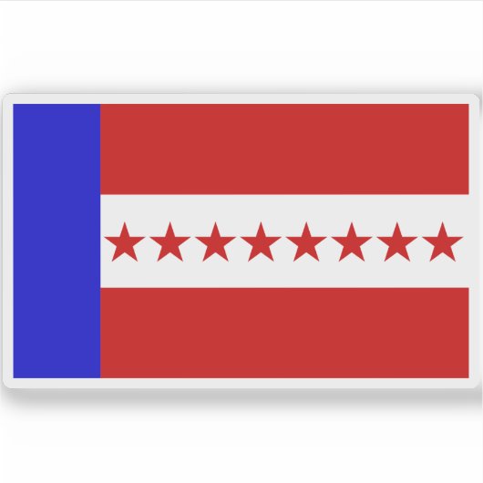 Vlag van het Tuamotu Koninkrijk (1832-1843) Sticker (Voorkant)