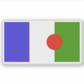 Vlag van het Twa volk Sticker (Voorkant)