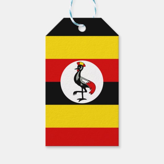 Vlag van het Ugandese Gift Label Cadeaulabel (Voorkant)