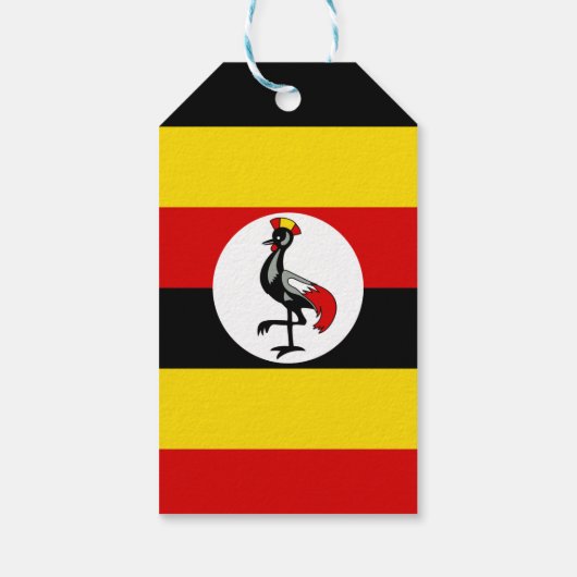 Vlag van het Ugandese Gift Label Cadeaulabel (Achterkant)