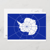 Vlag van het Verdrag inzake Zuidpoolgebied Briefkaart (Voorkant / Achterkant)