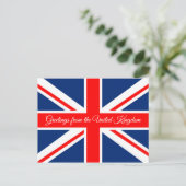 Vlag van het Verenigd Koninkrijk Briefkaart (Staand voorkant)