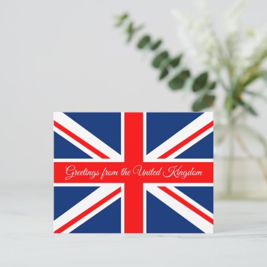 Vlag van het Verenigd Koninkrijk Briefkaart (Staand voorkant)