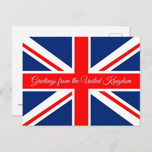 Vlag van het Verenigd Koninkrijk Briefkaart (Voorkant / Achterkant)