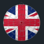 Vlag van het Verenigd Koninkrijk Dartbord<br><div class="desc">De vlag van het Verenigd Koninkrijk staat bekend als Union Flag of Union Jack. Het vertegenwoordigt de vereniging van de drie historische koninkrijken van de Britse eilanden: Engeland, Schotland en Ierland.</div>