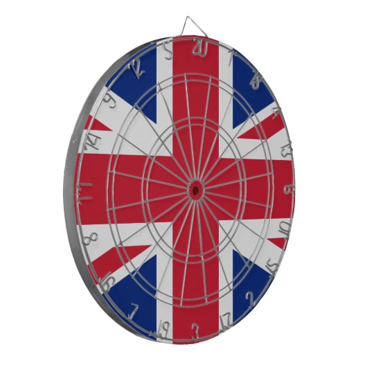 Vlag van het Verenigd Koninkrijk Dartbord (Voorkant Links)