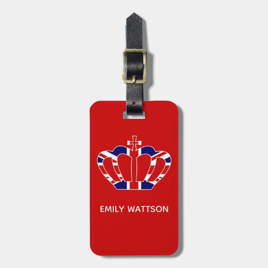 Vlag van het Verenigd Koninkrijk / Groot-Brittanni Bagagelabel (Voorkant verticaal)