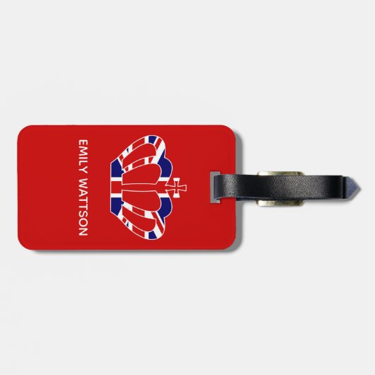 Vlag van het Verenigd Koninkrijk / Groot-Brittanni Bagagelabel (Achterkant horizontaal)