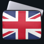 Vlag van het Verenigd Koninkrijk Laptop Sleeve<br><div class="desc">De nationale vlag van het Verenigd Koninkrijk is de Union Jack, ook wel de Unievlag genoemd. De vlag bestaat uit het rode kruis van Saint George (patroonheilige in Engeland), in witte letters gesneden, bovenop het kruis van St Patrick (beschermheilige in Ierland), dat wordt toegevoegd aan de Saltire van Saint Andrew...</div>