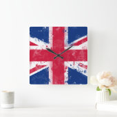 Vlag van het Verenigd Koninkrijk of van de EU-vlag Vierkante Klok (Huis)