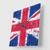 Vlag van het Verenigd Koninkrijk of van de EU-vlag Vierkante Klok (Hoek)