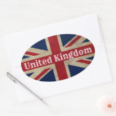 Vlag van het Verenigd Koninkrijk Ovale Sticker (Envelop)