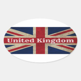 Vlag van het Verenigd Koninkrijk Ovale Sticker