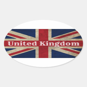 Vlag van het Verenigd Koninkrijk Ovale Sticker