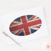 Vlag van het Verenigd Koninkrijk Ovale Sticker (Envelop)