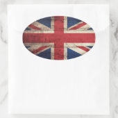 Vlag van het Verenigd Koninkrijk Ovale Sticker (Tas)