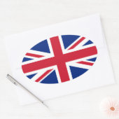 Vlag van het Verenigd Koninkrijk Ovale Sticker (Envelop)