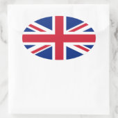 Vlag van het Verenigd Koninkrijk Ovale Sticker (Tas)