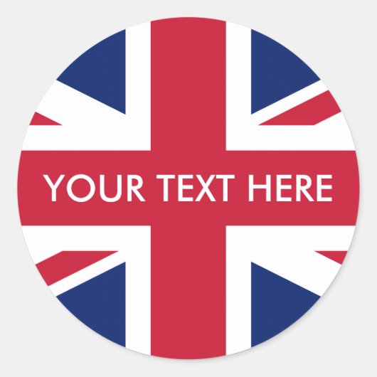 Vlag van het Verenigd Koninkrijk Ronde Sticker (Voorkant)