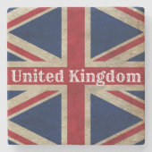 Vlag van het Verenigd Koninkrijk Stenen Onderzetter (Voorkant)