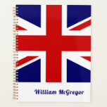 Vlag van het Verenigd Koninkrijk / Unievaartuig Planner<br><div class="desc">NewParkLane - Gepersonaliseerde Planner, met de vlag van het Verenigd Koninkrijk; de Unievaarster. Eenvoudig aan te passen in Zazzle met uw eigen tekst voor een gepersonaliseerd ontwerp. Alle tekststijl, kleuren, grootte kunnen worden gewijzigd om aan uw behoeften te voldoen. Bekijk dit collectie voor overeenkomende objecten. Hebt u specifieke wensen voor...</div>