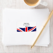 Vlag van het Verenigd Koninkrijk + uw ideeën Etiket (Insitu)