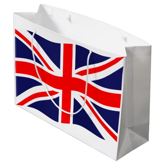 Vlag van het Verenigd Koninkrijk + uw ideeën Groot Cadeauzakje (Achterkant Gekanteld)