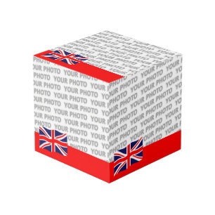 Vlag van het Verenigd Koninkrijk + uw ideeën Kubus