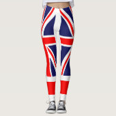 Vlag van het Verenigd Koninkrijk + uw ideeën Leggings (Voorkant)