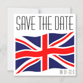 Vlag van het Verenigd Koninkrijk + uw ideeën Magnetische Uitnodiging (Voorkant)