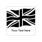 Vlag van het Verenigd Koninkrijk + uw ideeën Rubberstempel (Afrduk)