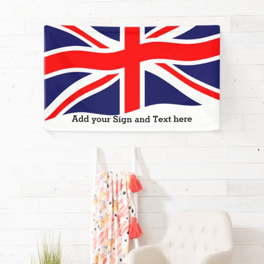 Vlag van het Verenigd Koninkrijk + uw ideeën Spandoek (Insitu)