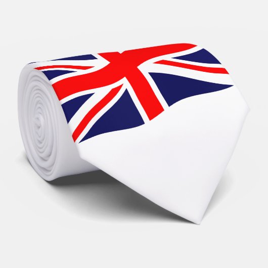 Vlag van het Verenigd Koninkrijk + uw ideeën Stropdas (Opgerold)