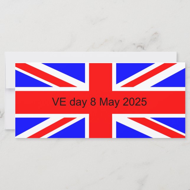 Vlag van het Verenigd Koninkrijk VE dag 2025 (Achterkant)