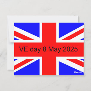 Vlag van het Verenigd Koninkrijk VE-dag 2025  Briefkaart