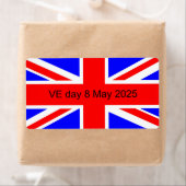 Vlag van het Verenigd Koninkrijk VE dag 2025 Etiket (Insitu)