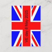 Vlag van het Verenigd Koninkrijk VE dag 2025 Informatiekaartje (Achterkant)