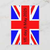 Vlag van het Verenigd Koninkrijk VE dag 2025 Informatiekaartje (Voorkant)