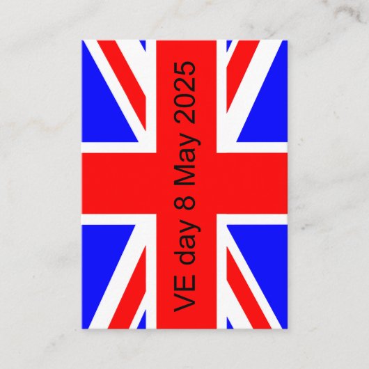 Vlag van het Verenigd Koninkrijk VE dag 2025 Informatiekaartje (Voorkant)